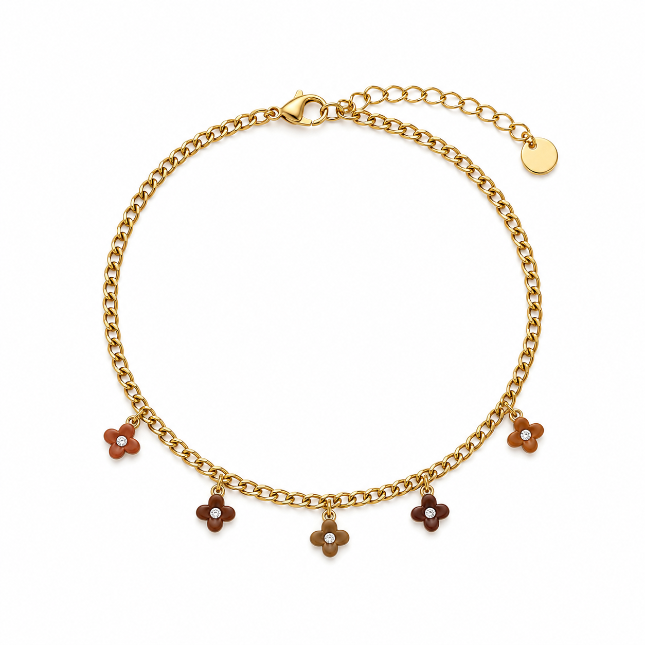 Floral Charm Anklet
