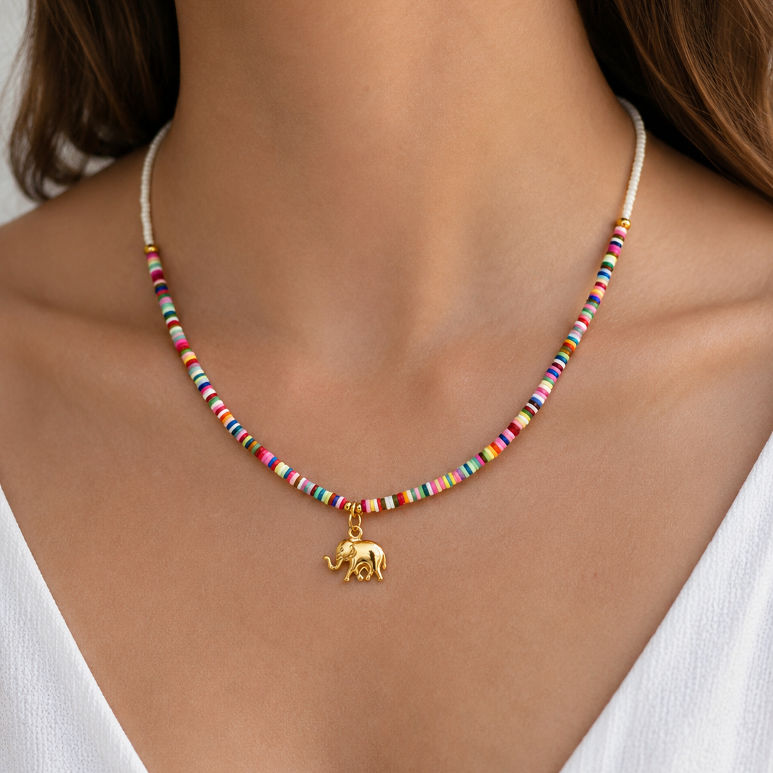 Rainbow Beads Necklace