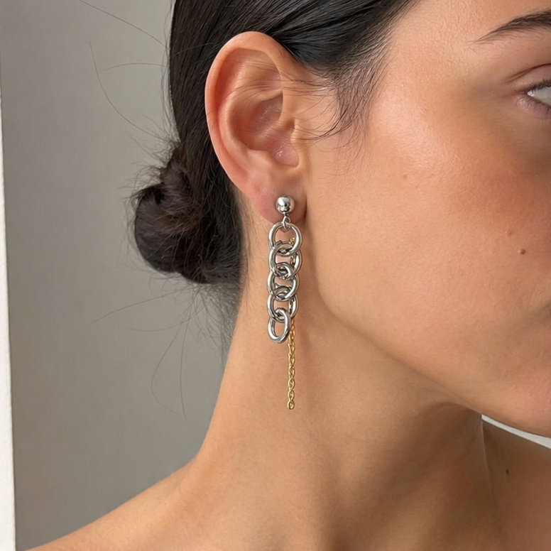 Dual Chain Earrings