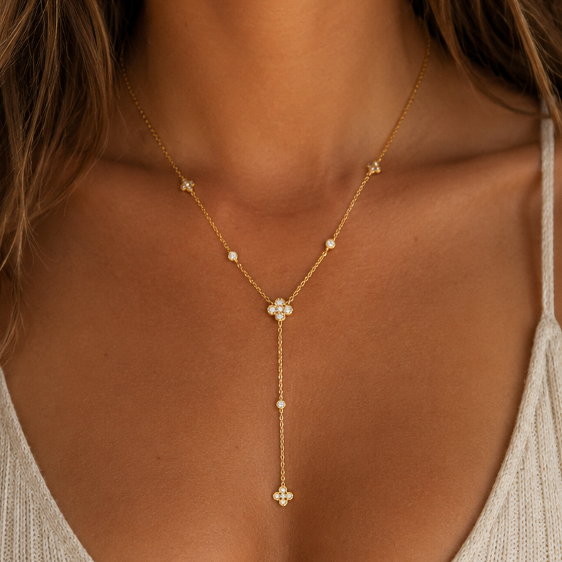 Clover Drop Necklace