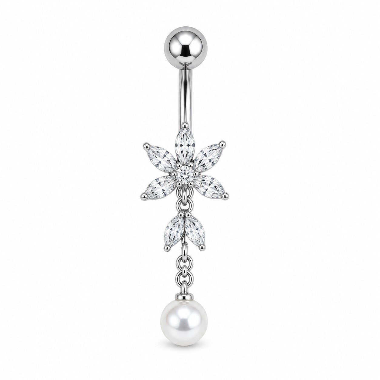 Pearl Blossom Belly Piercing