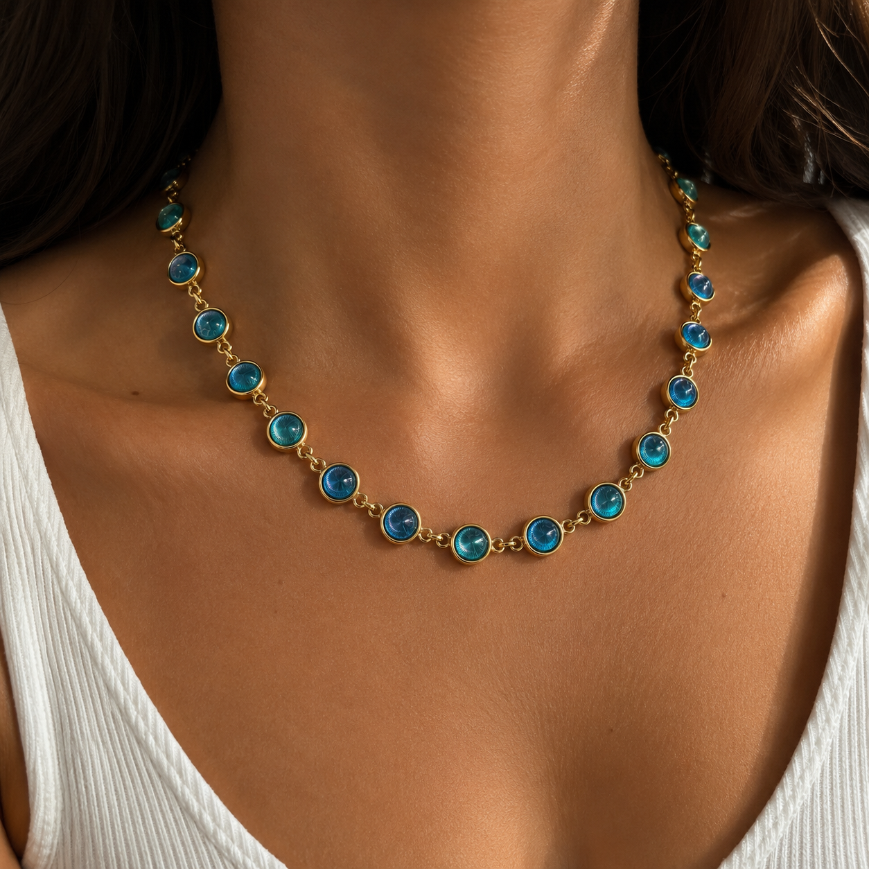 Peacock Glow Necklace