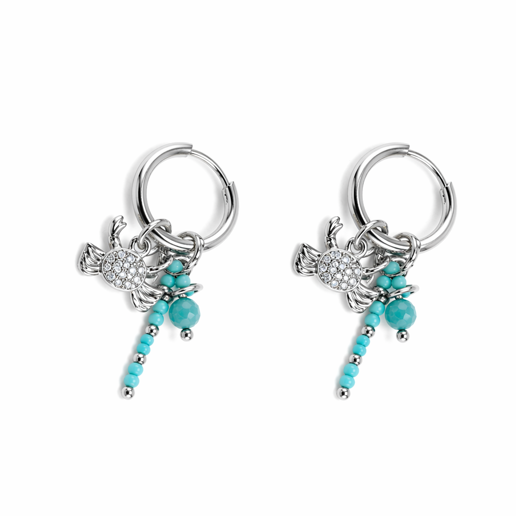 Ocean Hoop Earrings