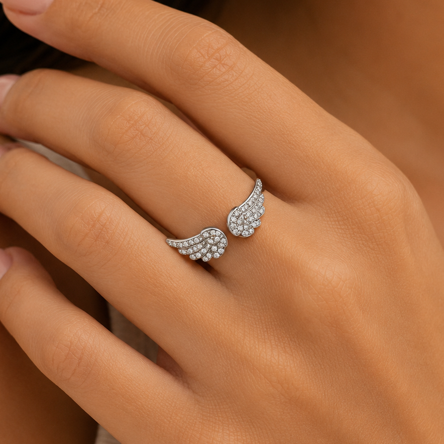 Crystal Wing Ring