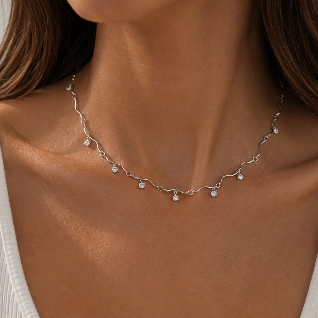 Crystal Wave Necklace