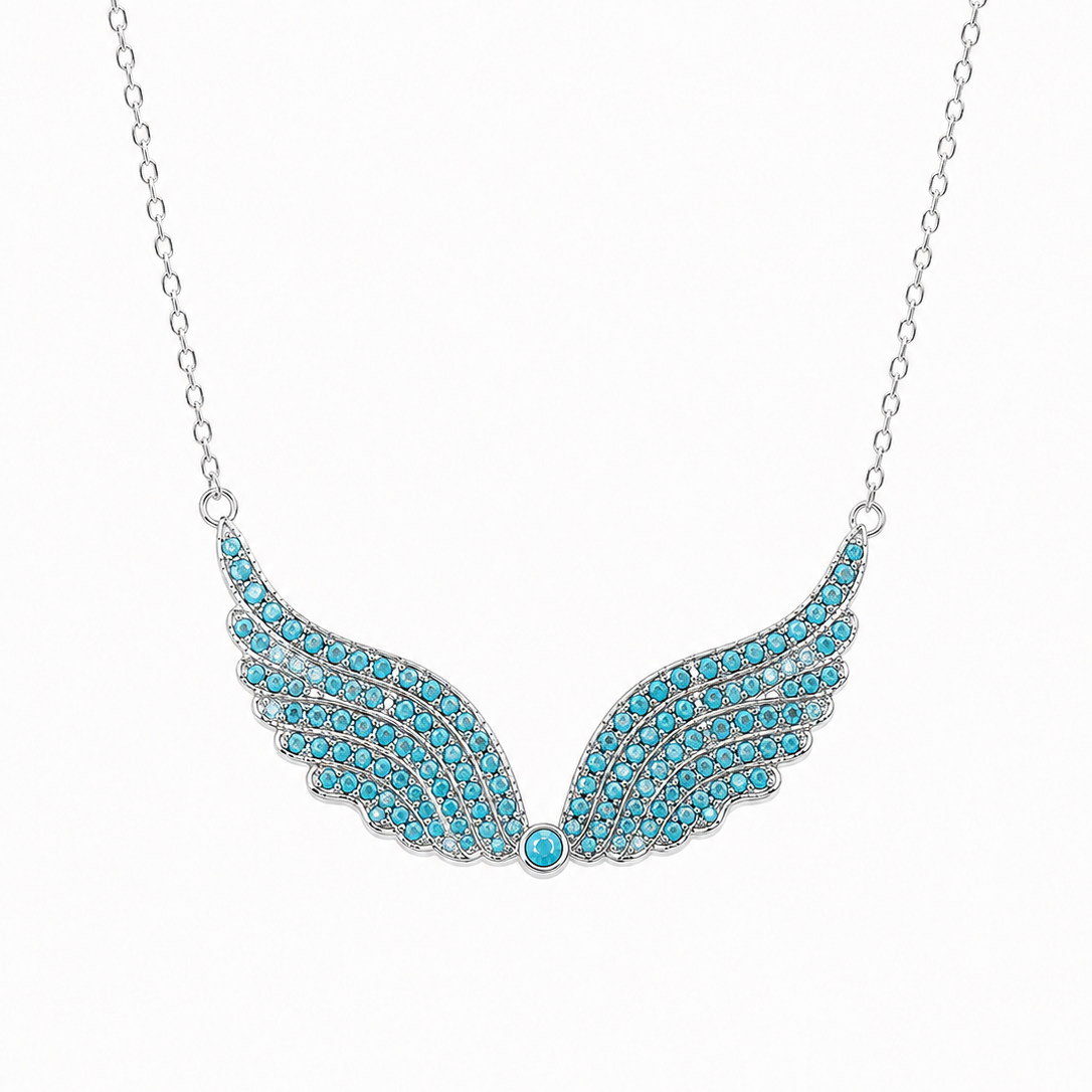 Turquoise Angel Wings Necklace