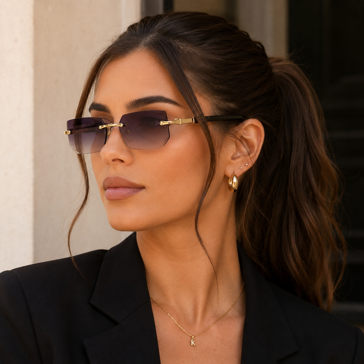 Luxury Rimless Sunglasses