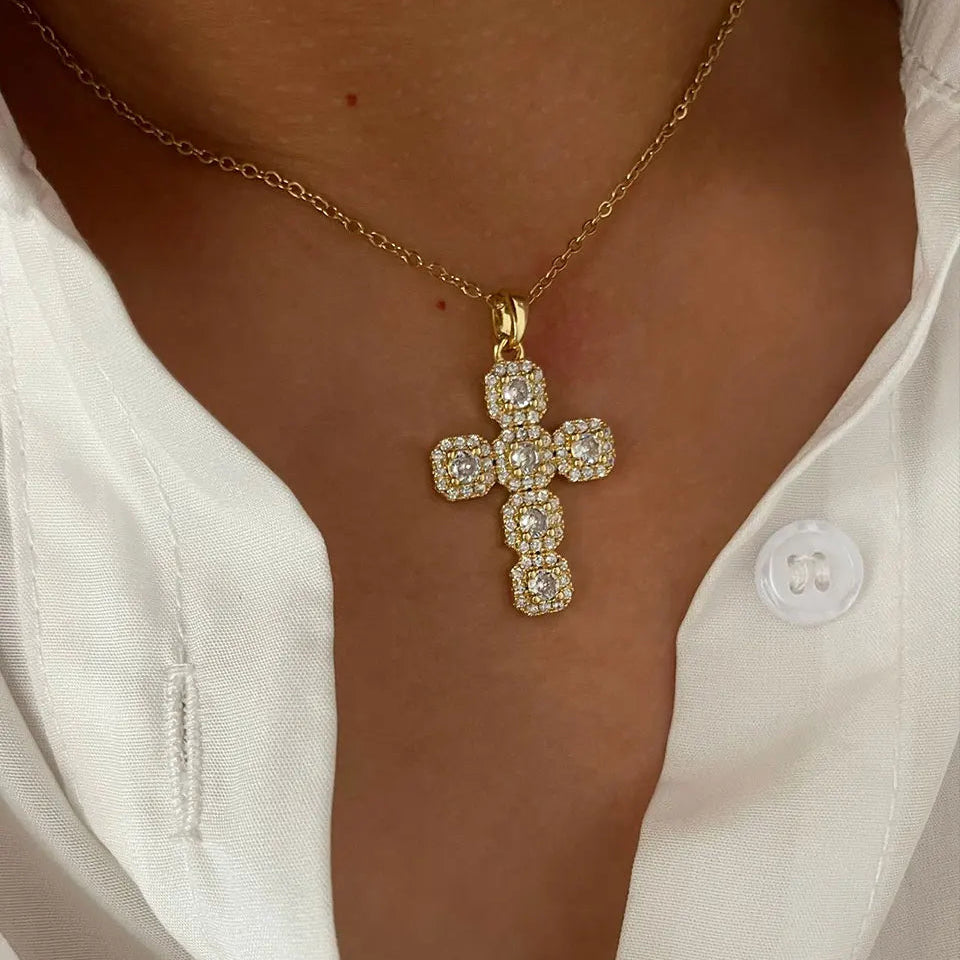 Crystal Cross Necklace