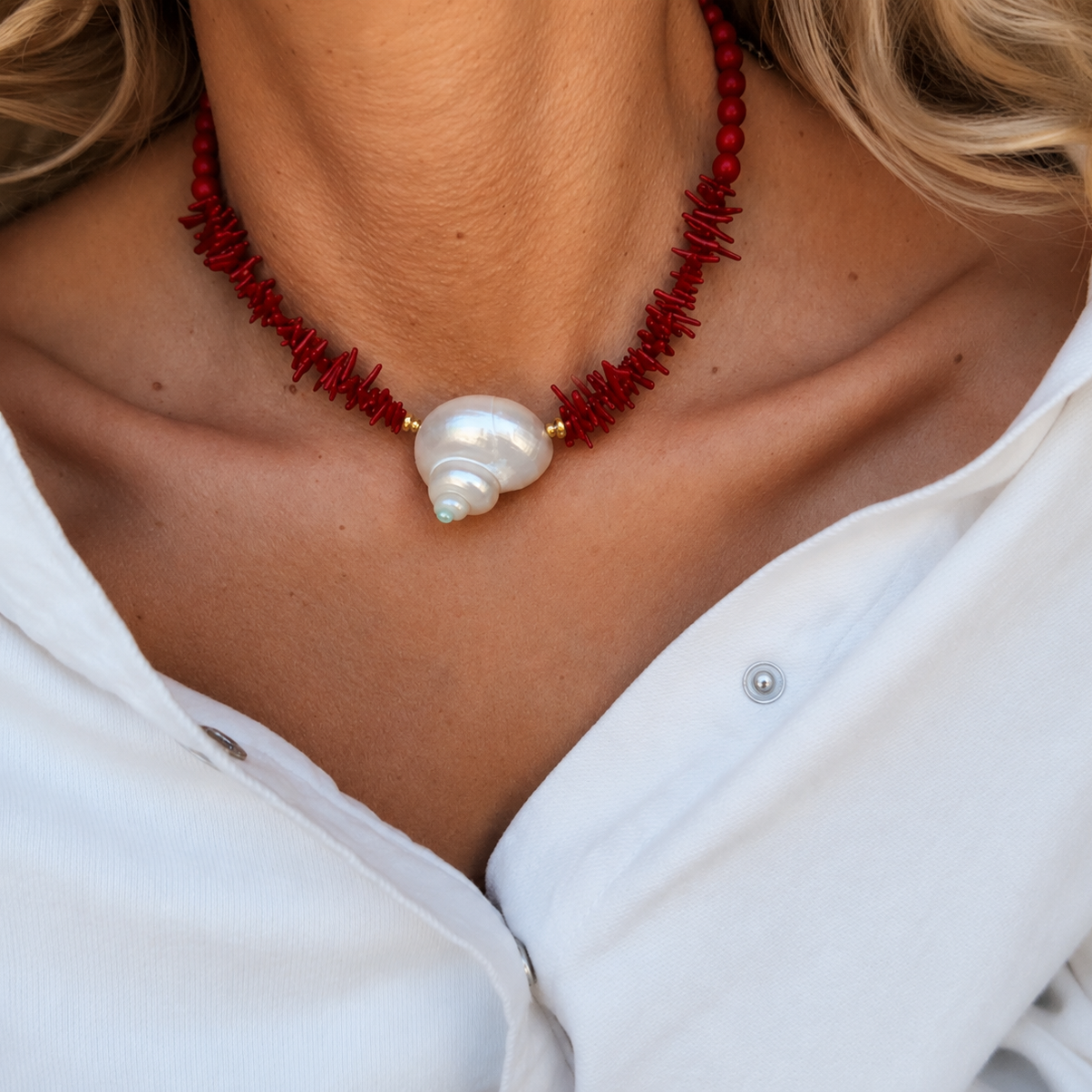 Coral Shell Necklace