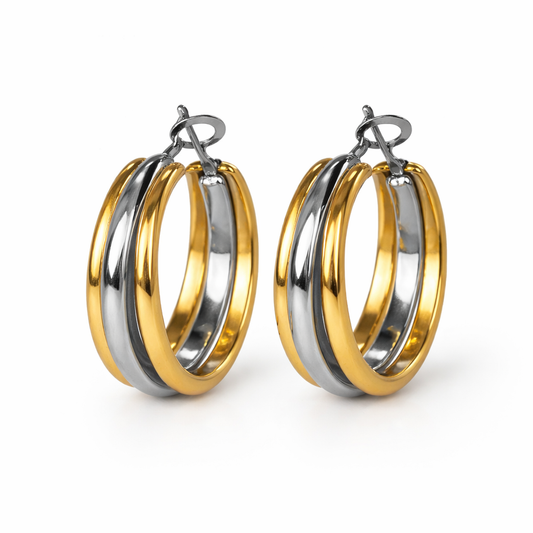 Metal Layered Hoops