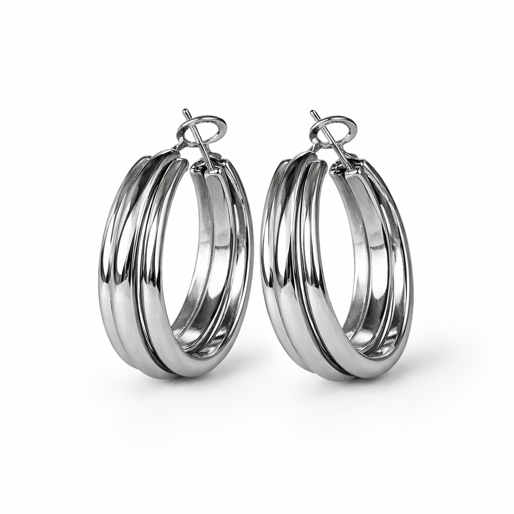 Metal Layered Hoops