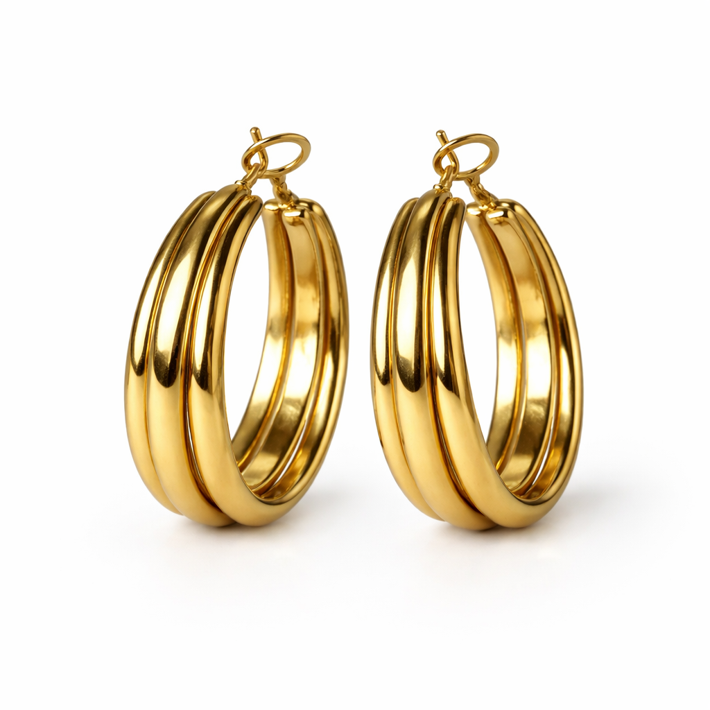 Metal Layered Hoops