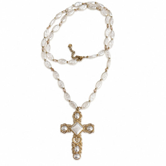 Baroque Cross Necklace