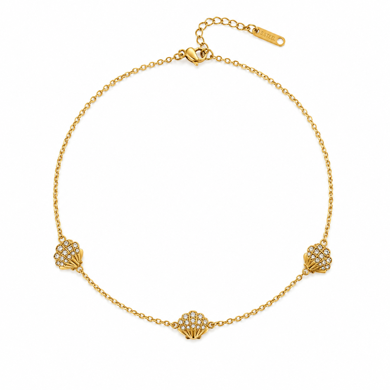 Seashell Sparkle Anklet