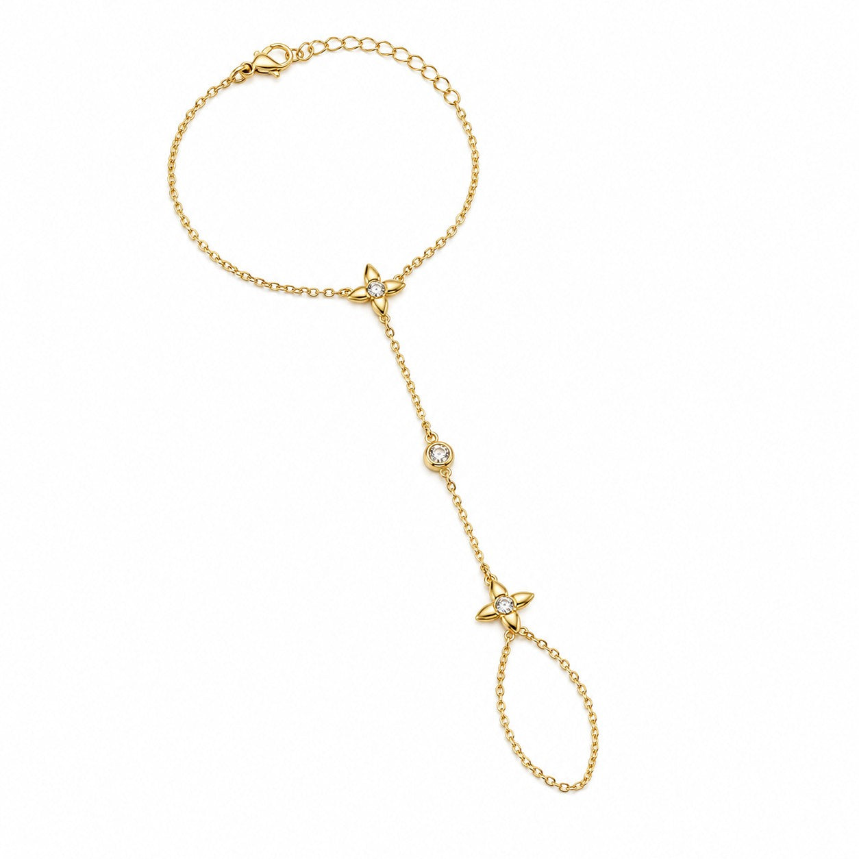 Crystal Flower Hand Chain