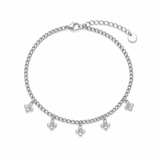 Floral Charm Anklet