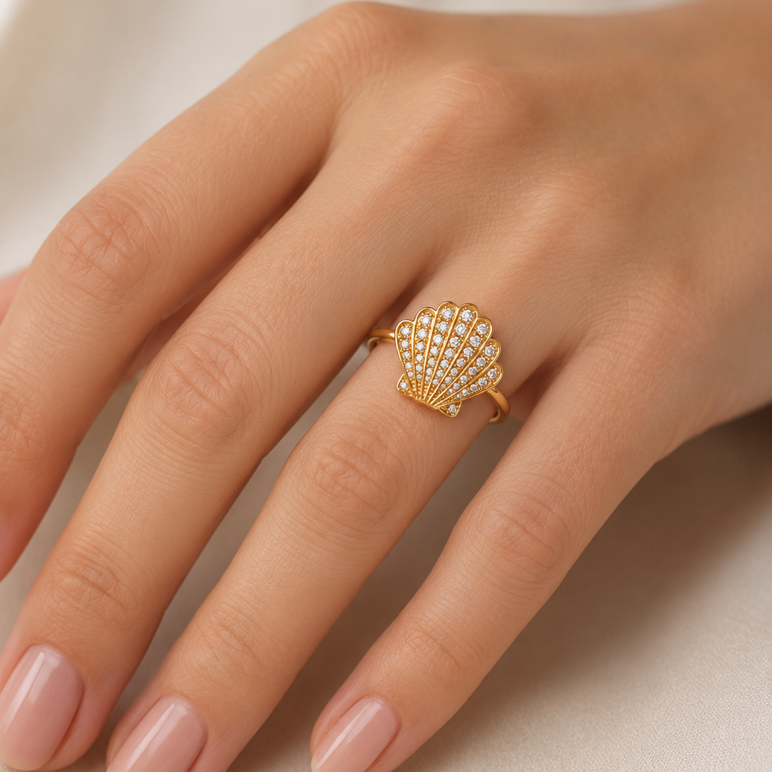 Seashell Sparkle Ring