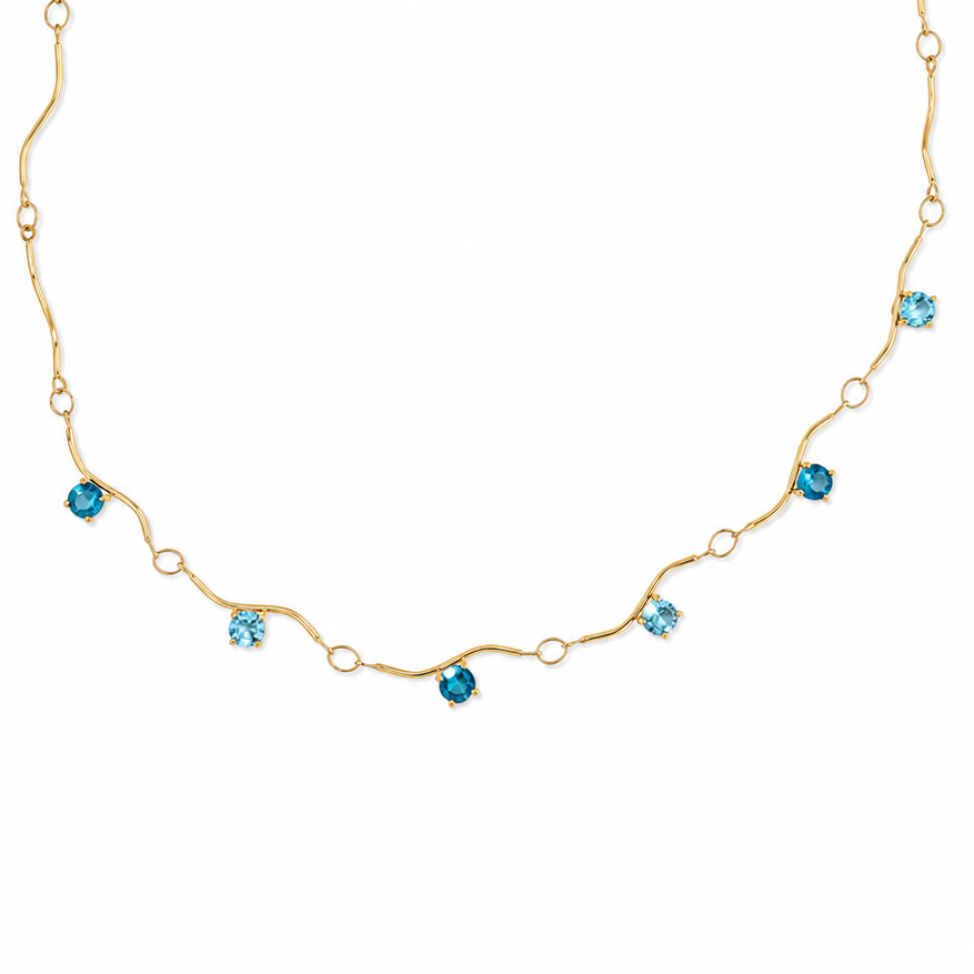 Blue Crystal Necklace