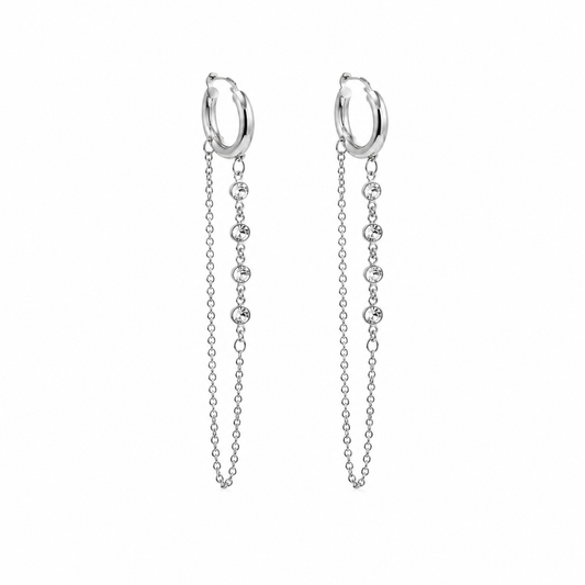 Crystal Chain Drop Earrings