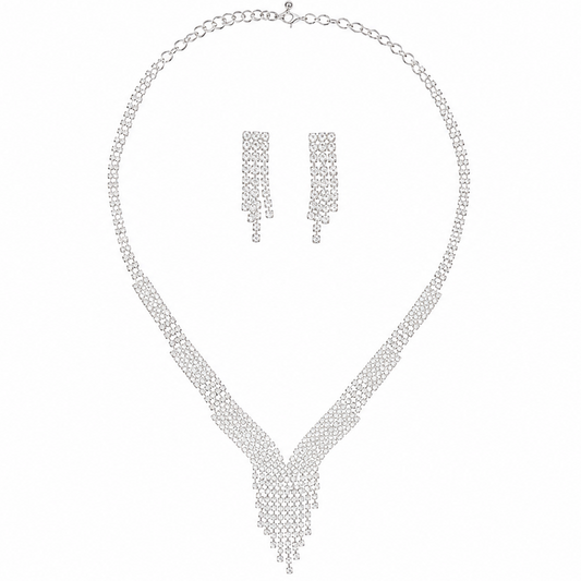 Σετ Κολιέ & Σκουλαρίκια Diamond Veil