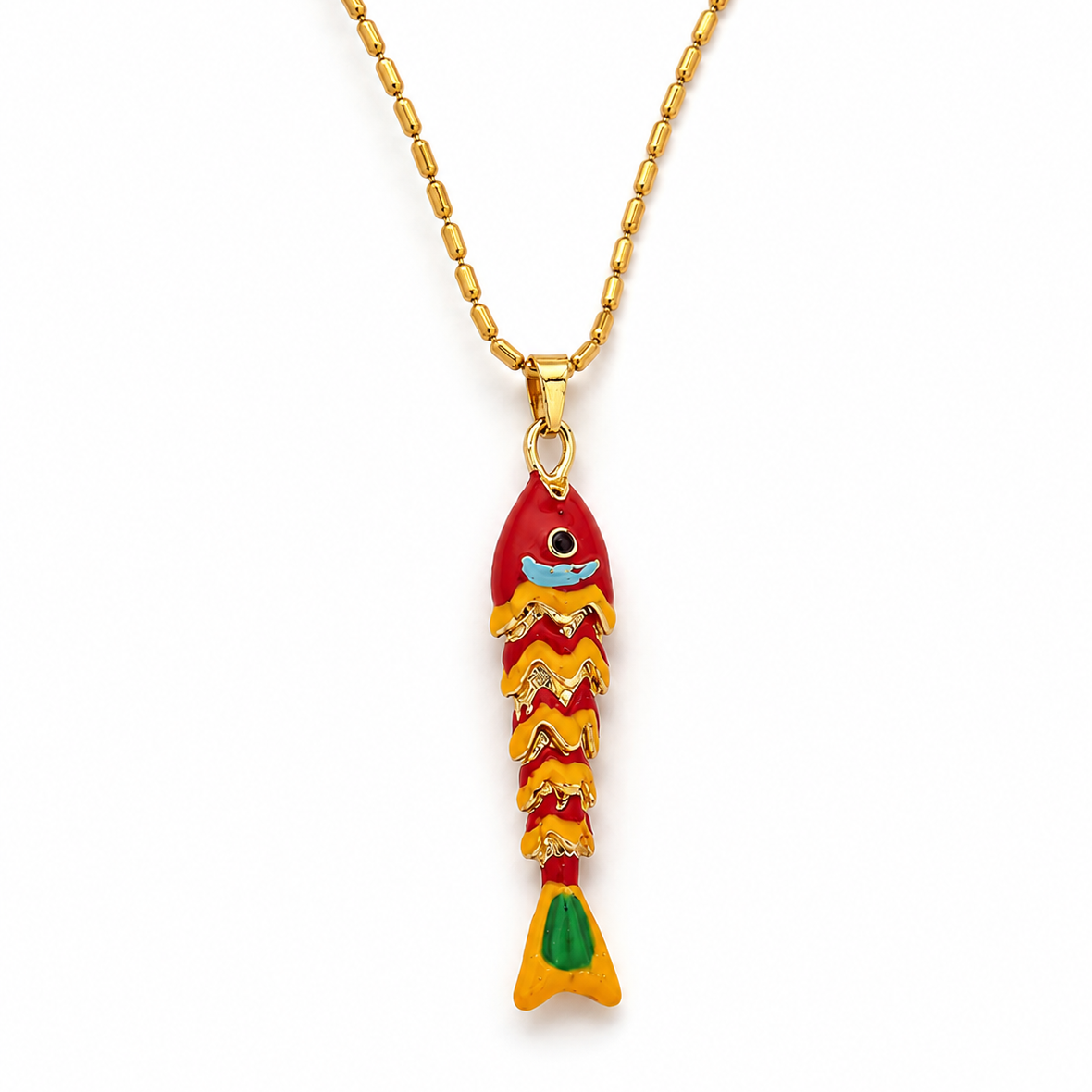 Fishbone Charm Necklace