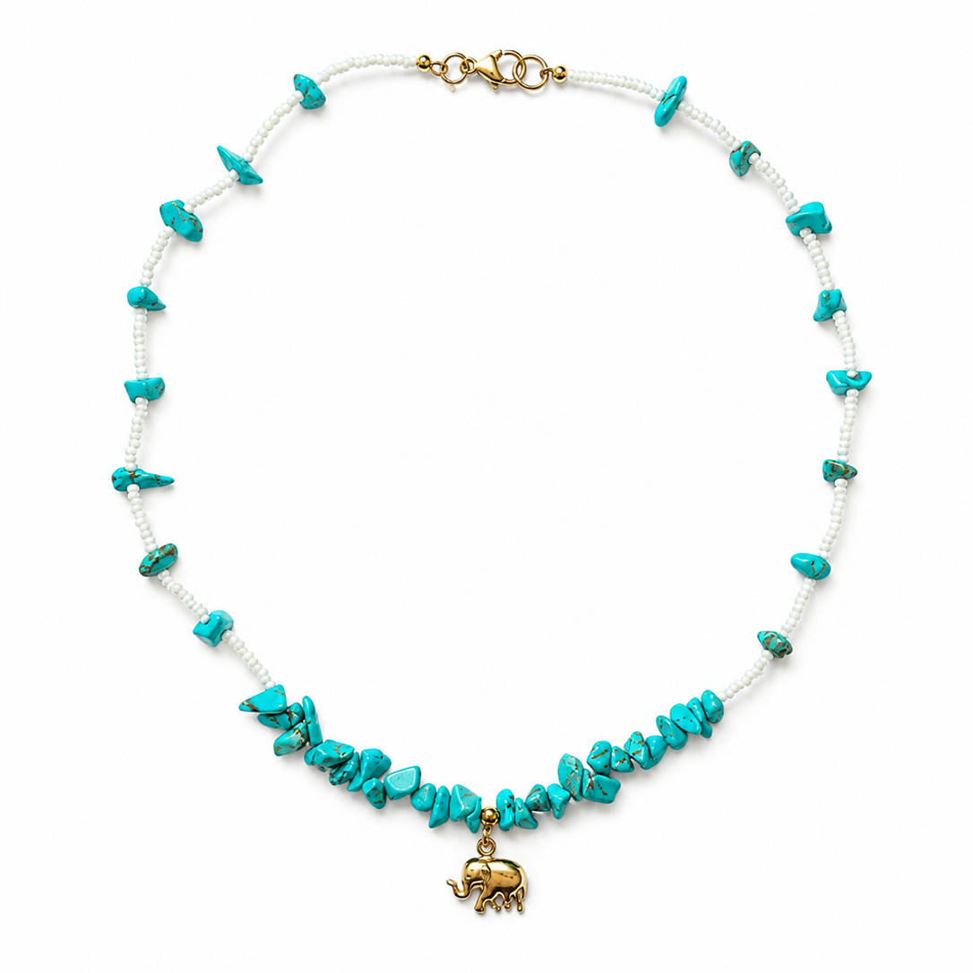 Boho Turquoise Charm Necklace