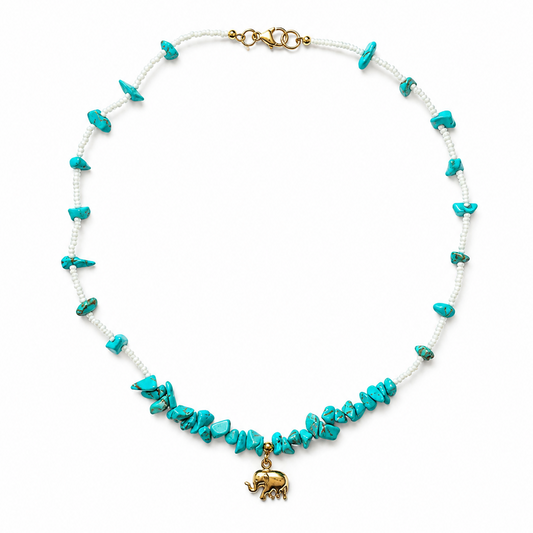 Boho Turquoise Charm Necklace