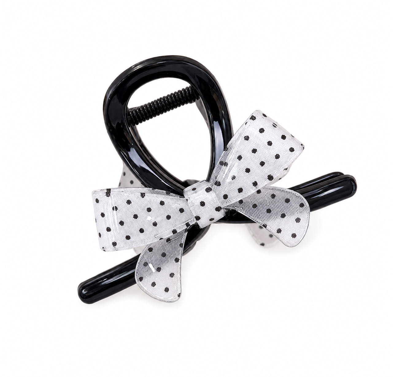 Polka Bow Hair Clip