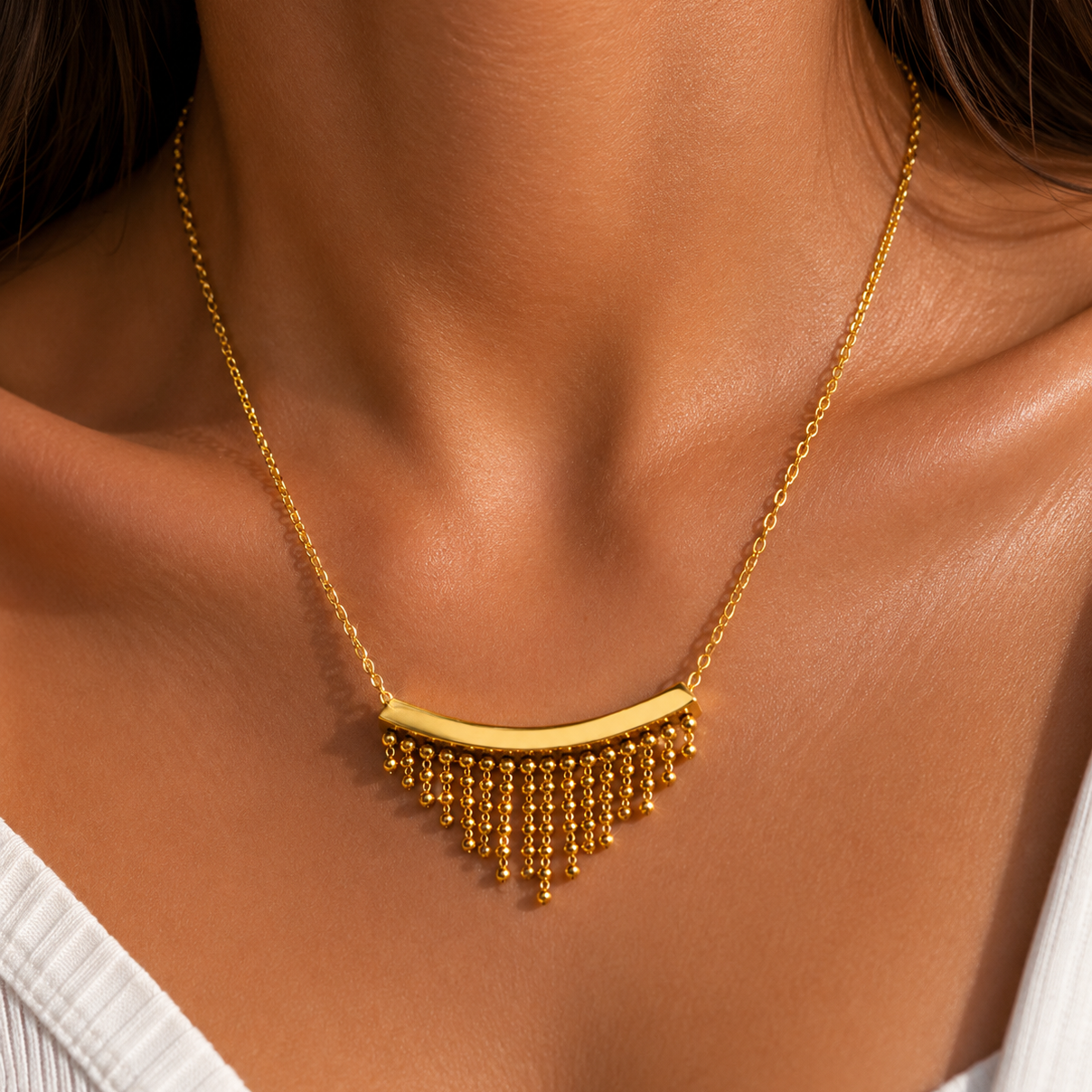 Fringe Cascade Necklace