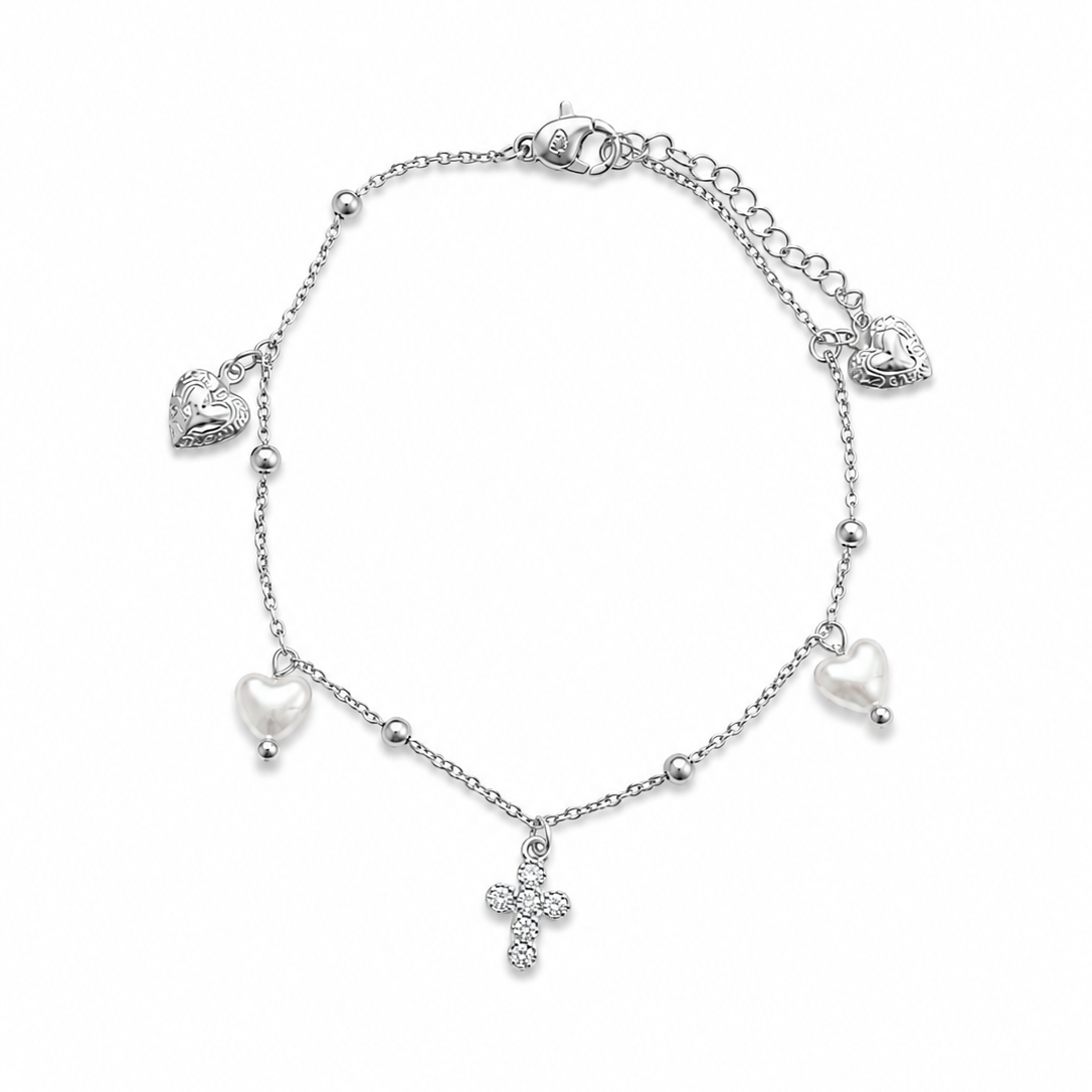 Faith & Pearl Anklet