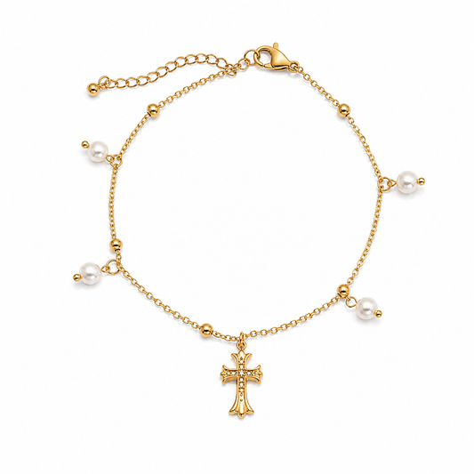 Grace Cross Anklet