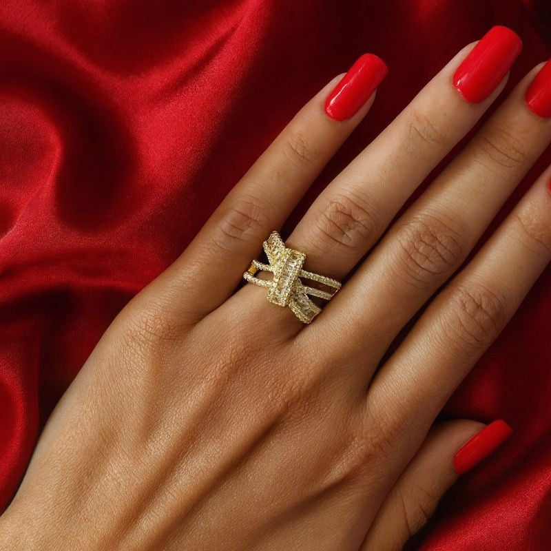 Crystal Bow Ring