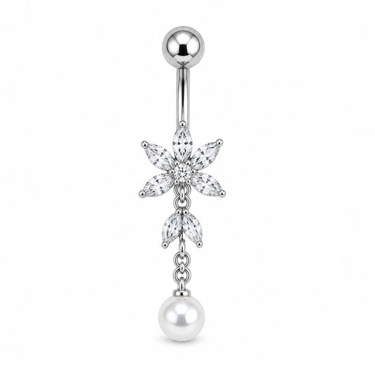 Pearl Blossom Belly Piercing
