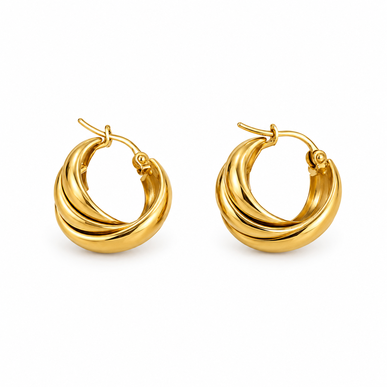 Twist Hoops Earrings