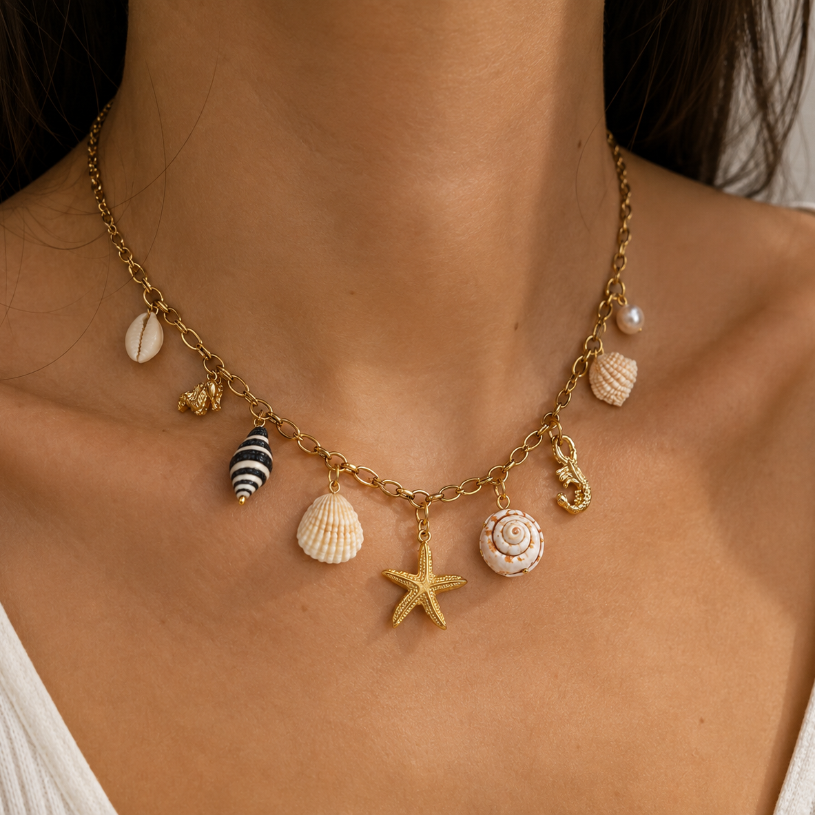 Golden Sea Voyage Necklace
