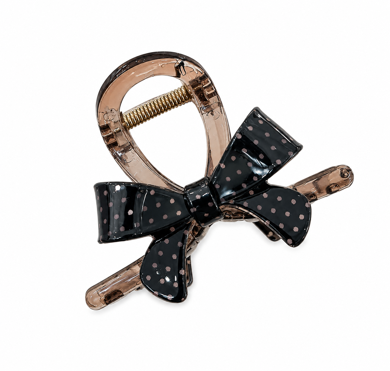 Polka Bow Hair Clip