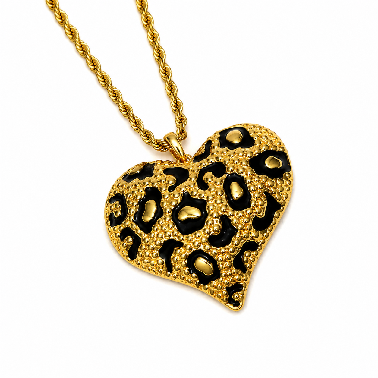 Leopard Heart Necklace