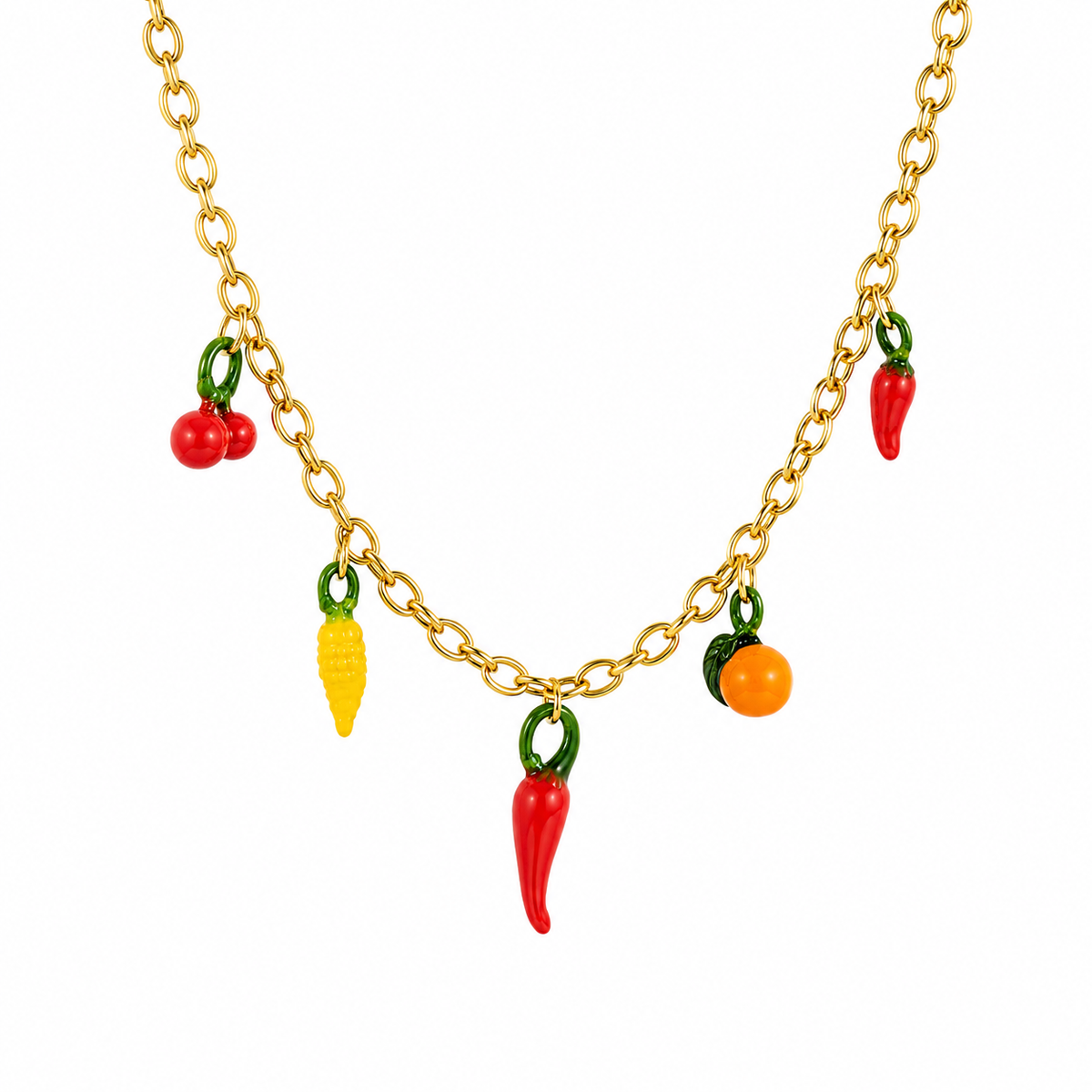 Fruit Charm Necklace