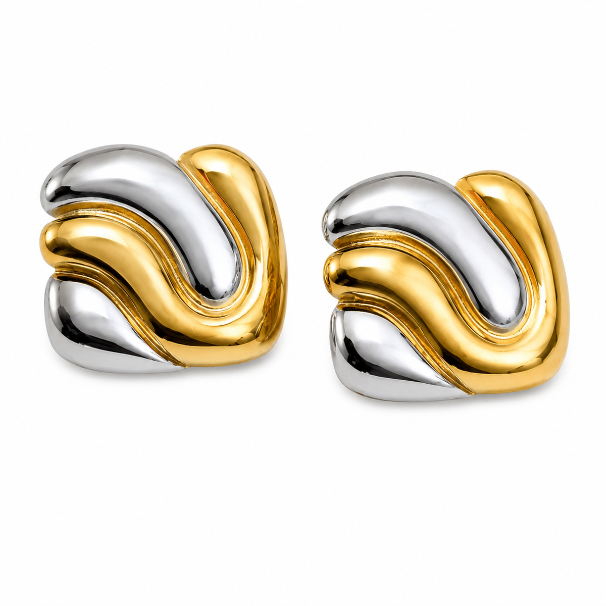 Flow Dual-Tone Earrings