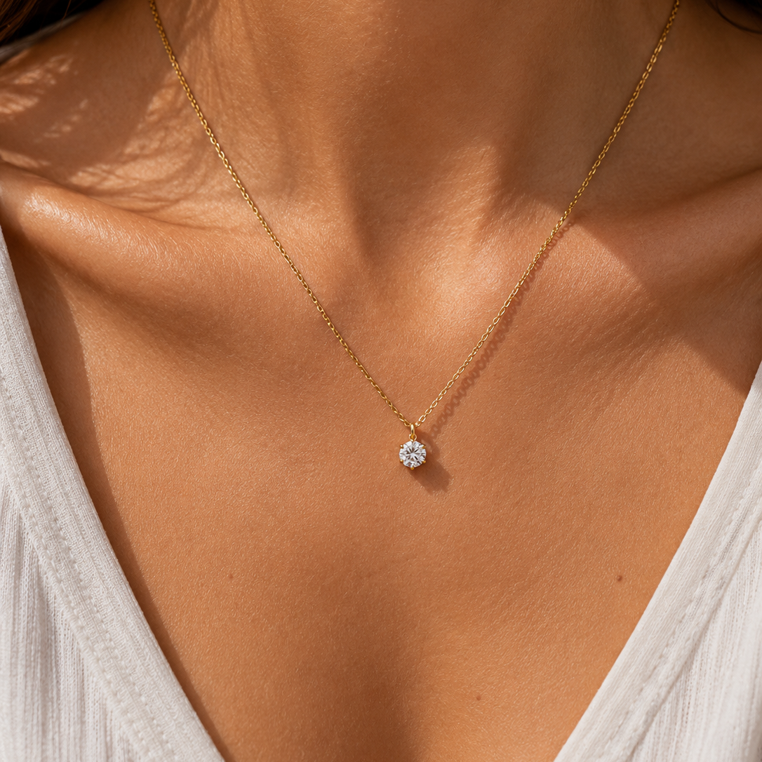 Solitaire Spark Necklace