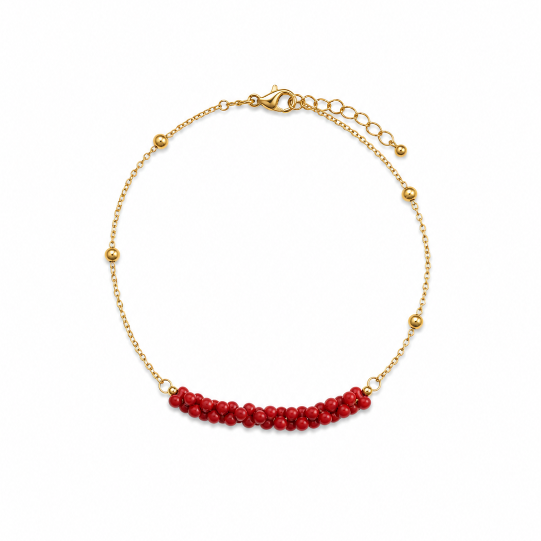 Red Coral Anklet