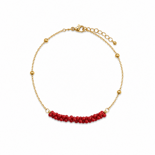 Red Coral Anklet