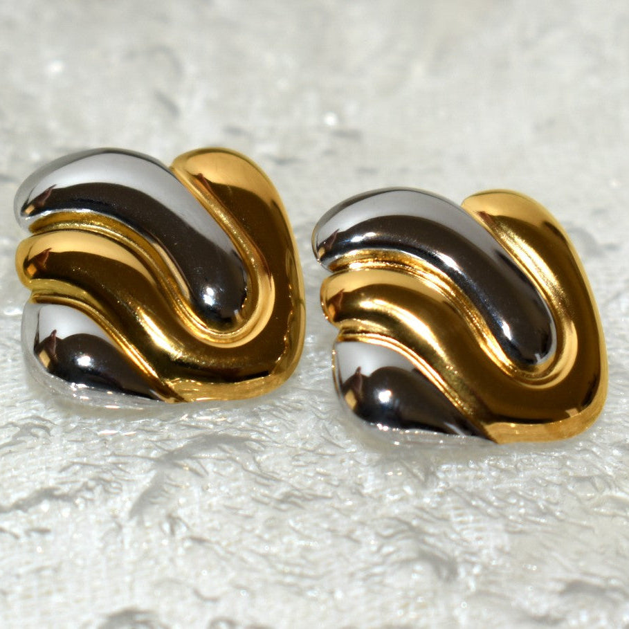 Flow Dual-Tone Earrings