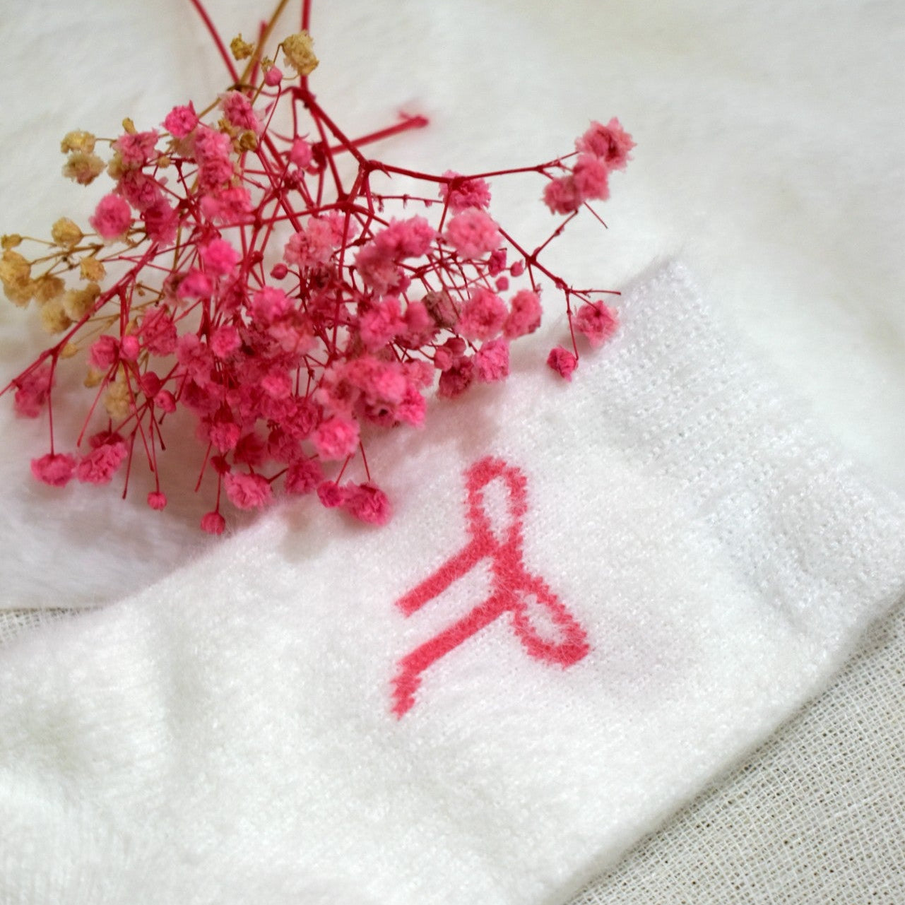 Cozy Pink Bow Socks