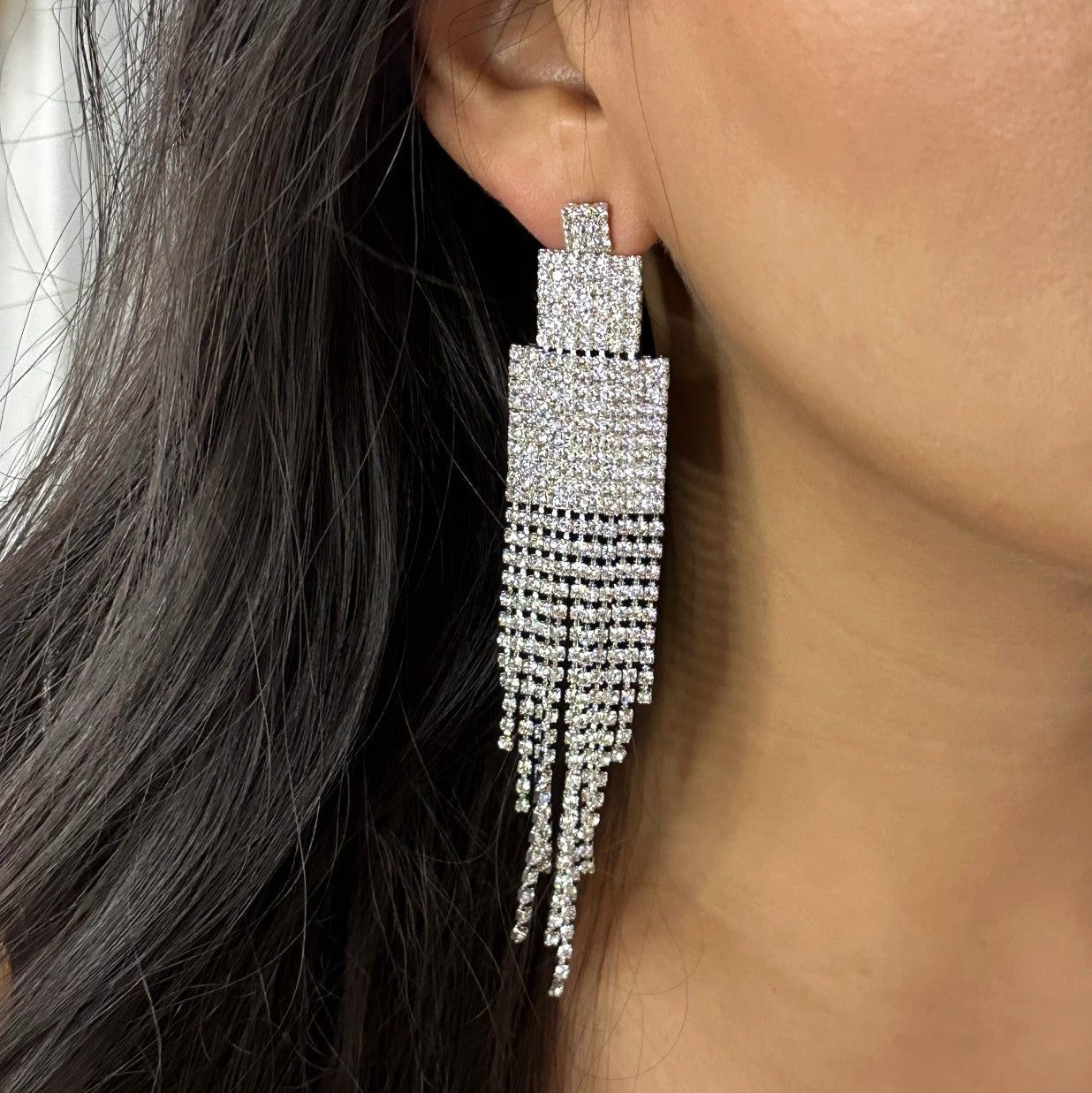 Cascading Crystal Earrings