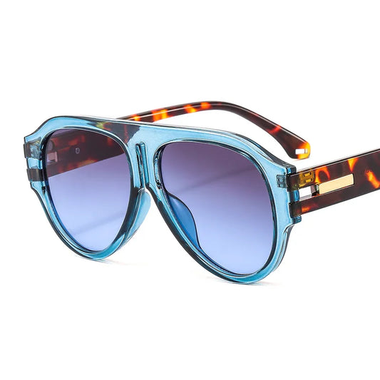 Azure Aviator Luxe Sunglasses