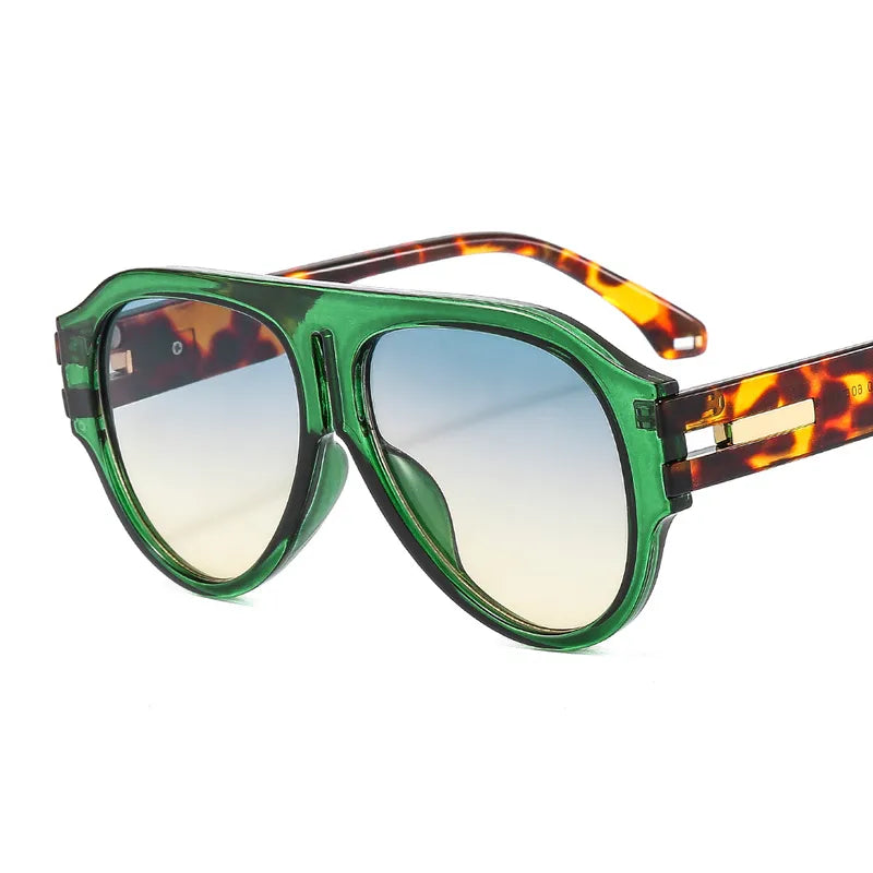 Azure Aviator Luxe Sunglasses