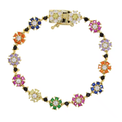 Floral Gem Bracelet