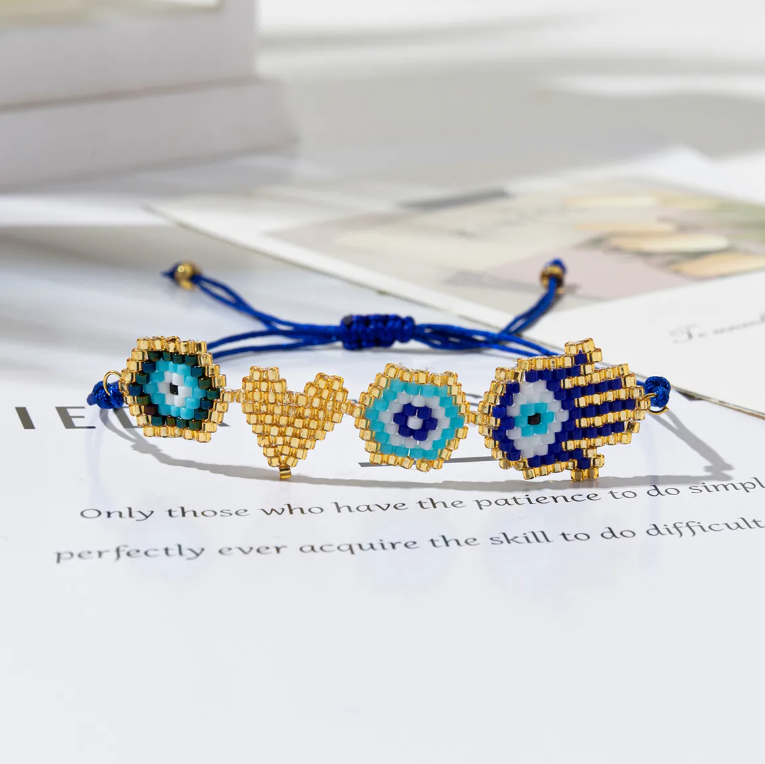 Evil eye bracelet in blue