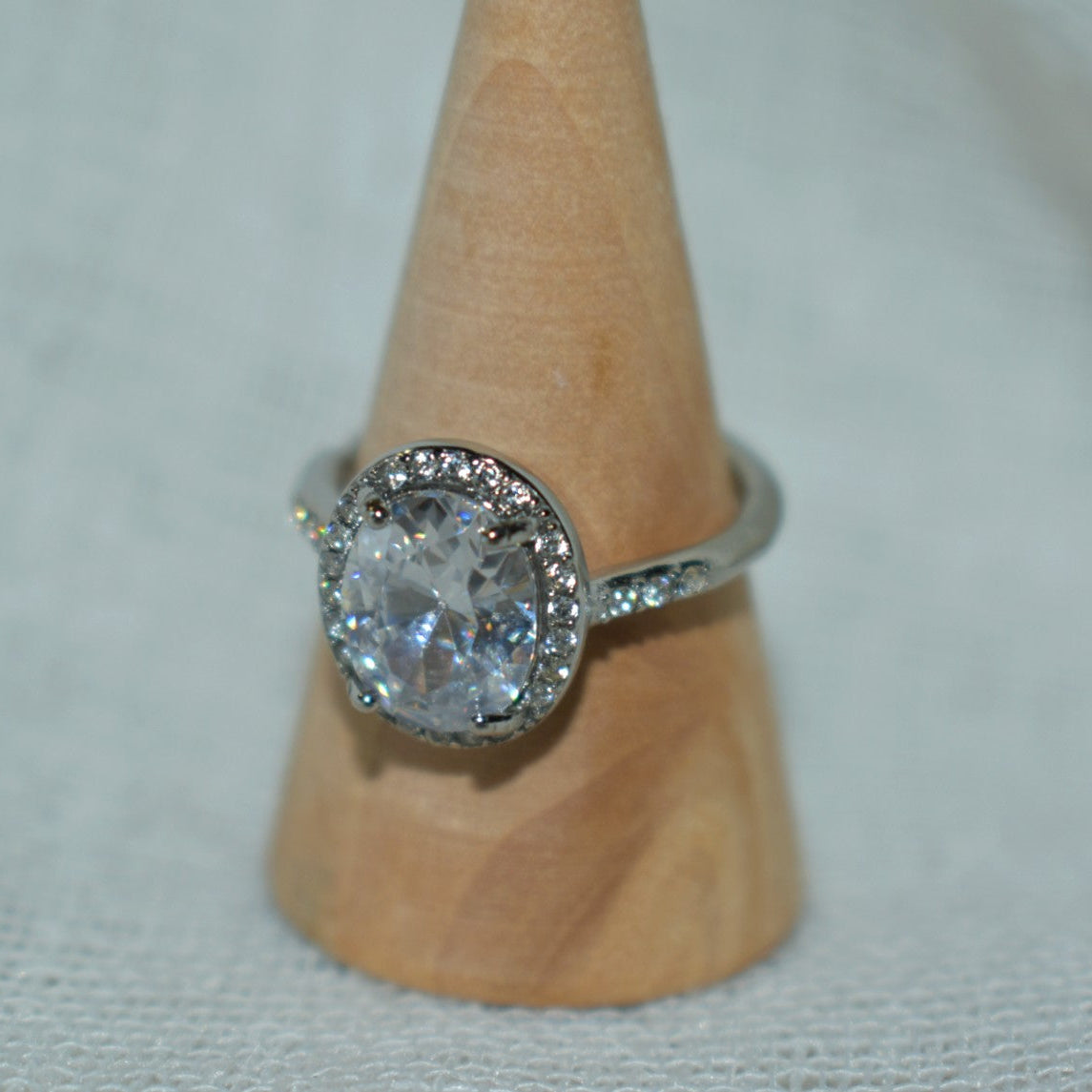 Crystal Halo Ring